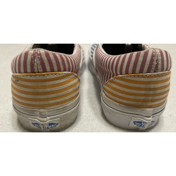 Vans Madewell Womens Sneakers 8.5 Colorful Mixed Stripe Deck Club Slip On Shoes - Picture 3 of 11